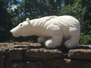 Ikea White Polar Bear Plush Stuffed Animal No Tush Tag Lovey Toy Long Snout