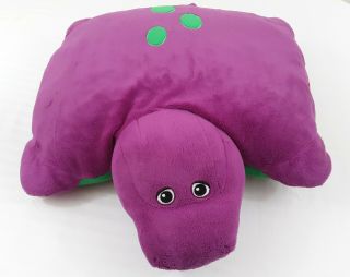 Gently Loved Barney Pillow Pet Purple Dinosaur 18 " Plush