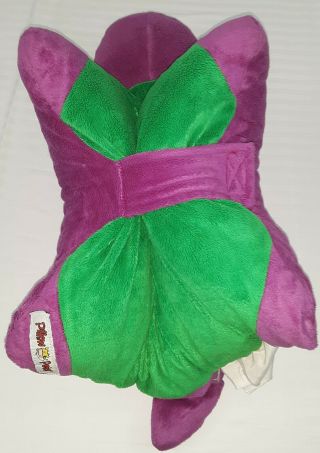 Gently Loved Barney Pillow Pet Purple Dinosaur 18 