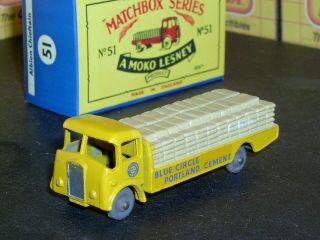 Matchbox Lesney Albion Chieftain Cement Lorry 51 A3 Gpw D - R Sc5 V/nm Crafted Box
