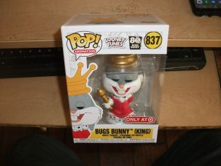 Funko Pop Animation Target Exclusive King Bugs Bunny 837 Looney Tunes