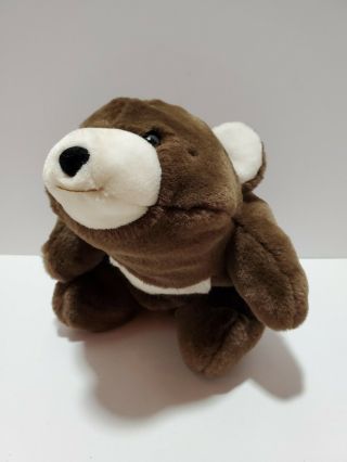 A5 Vintage Gund 1980 Dark Chocolate Brown Snuffles Bear Plush Stuffed Animal