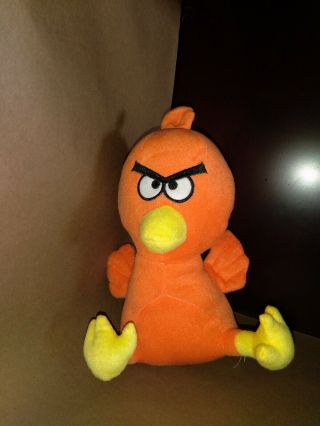 2012 National Entertainment Network Orange Angry Birds Plush 11 Inch
