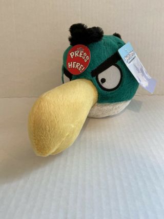 Angry Birds Toucan Hal 5 " Plush Stuffed Animal Doll Green Boomerang W/ Sound