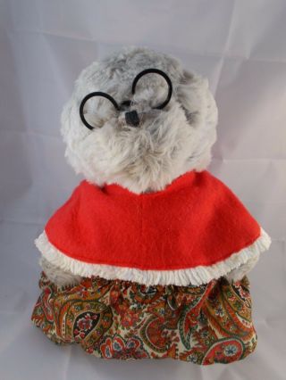 Vintage Eden Paddington Bear Aunt Lucy Plush 14 " Glasses Stuffed Animal Toy