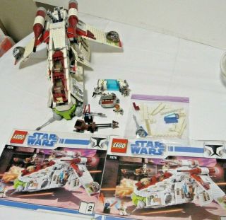 Lego 7676 Star Wars Republic Attack Gunship Incomplete,