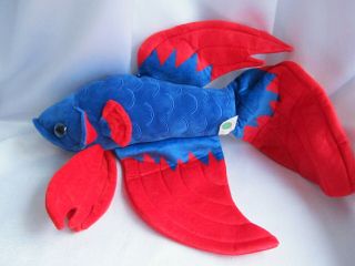 Adore Plush Company 20 " Flare The Betta Fish Stuffed Animal Plush Toy Blue Red