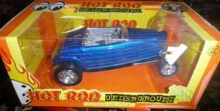 Hot Rod Underground 1/18 Scale Cheese Grator Custom Roadster Blue Diecast Lnib