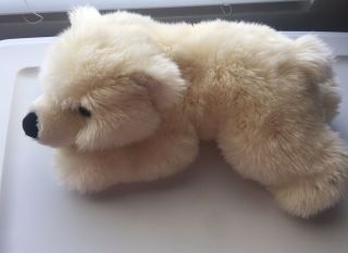 Seaworld Plush Polar Bear Cream White Stuffed Animal 13” Soft Fluffy