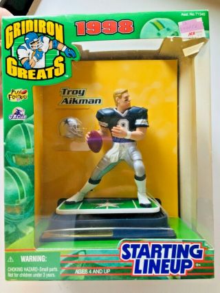 Troy Aikman Action Figure 1998 Starting Lineup Gridiron Greats Dallas Cowboys