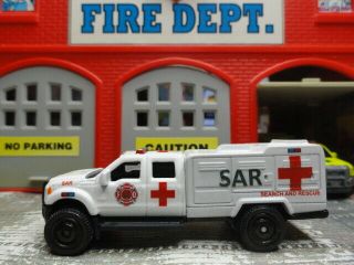 Matchbox Fire Ford F - 550 Sar Search And Rescue Emergency Custom Kitbash Unit