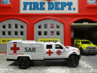 MATCHBOX FIRE FORD F - 550 SAR SEARCH AND RESCUE EMERGENCY CUSTOM KITBASH UNIT 2