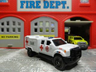 MATCHBOX FIRE FORD F - 550 SAR SEARCH AND RESCUE EMERGENCY CUSTOM KITBASH UNIT 3