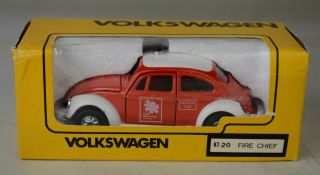 Tomica Dandy Kt20 Volkswagen Beetle Fire Chief Auto 3 3/4 " (1:43 Scale) Mint/box