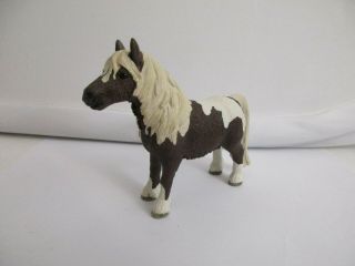 Schleich 2009 Shetland Pony Brown & White Horse Figure D - 73527 Am Limes 69 Male