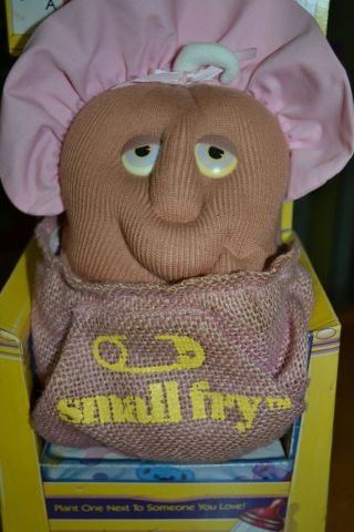 Vtg 1987 Small Fry Couch Potato Baby Girl Plush Doll w Sack Coleco Box 3