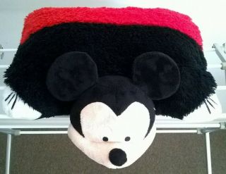 Pillow Pets Mickey Mouse Large Disney 18 " Plush Cushion Toy Black Red Funtastic