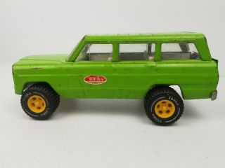 Vintage Tonka Jeep Wagoneer Metal Lime Green Toy Scale Model