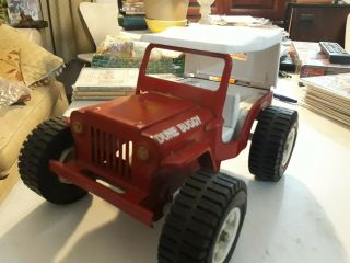 Vintage 1970s Tonka Jeep Dune Buggy Red With Roof.