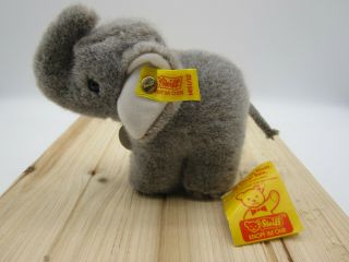 Vintage Steiff Jumbo Elephant 1451/12 Standing With All Tags Made In Germany