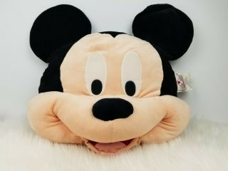 Disney Store Mickey Mouse Head Plush Pillow Cushion 18 "