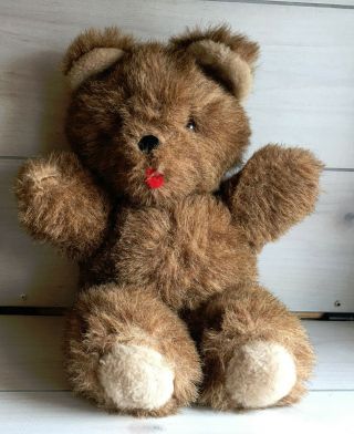 A80 Vintage Bantam Teddy Bear Plush 16 " Stuffed Toy Lovey Glass Eyes