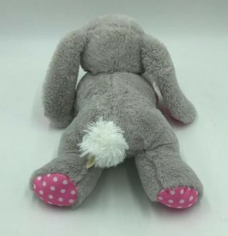 Dan Dee Collectors Choice Plush Bunny Rabbit Gray Pink Polka Dot Stuffed A 2