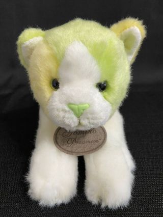 Russ Yomiko Dreamers Green Yellow Cat Kitten Plush Toy Stuffed Animal Item 12230