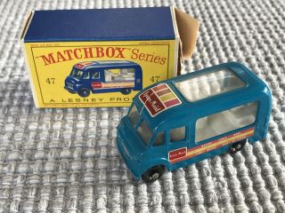Vintage Matchbox England Lesney No.  47 Lyons Maid Ice - Cream Mobile Shop