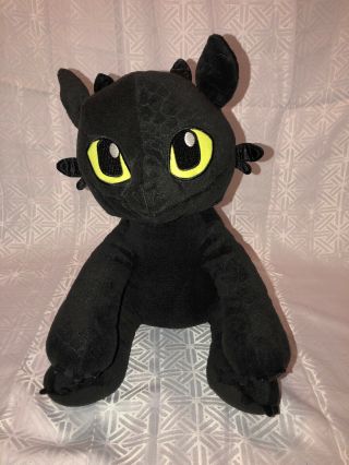 Euc - 14” Build A Bear Dreamworks How To Train Your Dragon Toothless Night Fury