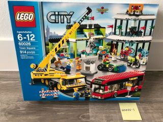 Lego City Town Square (60026) Rare Retired Nib Bus Crane