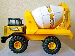 Tonka Turbo Diesel Cement Mixer Truck Pressed Steel Construction Crank