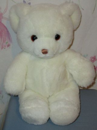 Vintage 1983 Gund White Tender Teddy Bear 13 " Plush