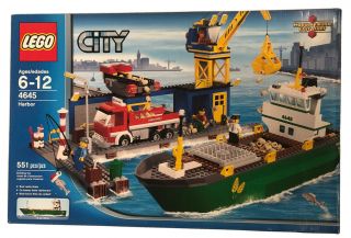 Lego 4645 Harbor Set City Ship Boat Harbour Marina Nib Retired 2011
