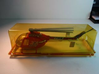 Guisval Spain Mfg.  Large Metal Red Fire Dept (bomberos) Helicopter W/ Box