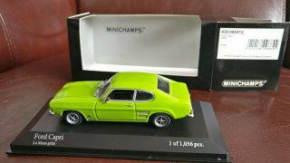 MINICHAMPS FORD CAPRI MK1 LE MANS GREEN 1700 GT MODEL 1969 1/43 RS RARE 2