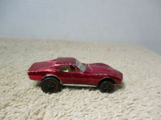 Hot Wheels 1/64 Loose Vintage Redline Custom Corvette Pink