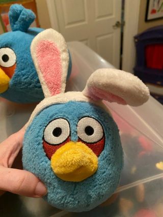Angry Birds Plush 6 " Blue Bird Easter Rabbit Bunny Ears
