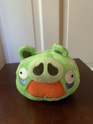 Rovio Angry Birds Green Mustache Pig 5 " Plush Stuffed Toy No Sound Commonwealth