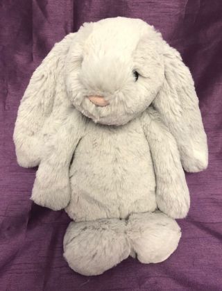 Jellycat Bashful Bunny Rabbit Gray 12 " Plush Stuffed Animal Medium