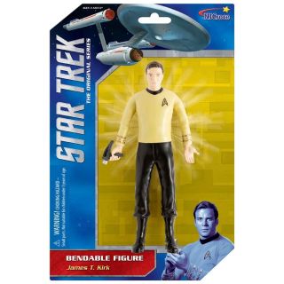 Captain Kirk 6 " Bendable Posable / Classic Star Trek Tv Series Bendy Figure