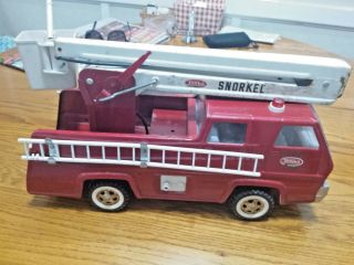 Tonka Snorkel Resue Fire Truck Toy Pressed Steel Made In Usa