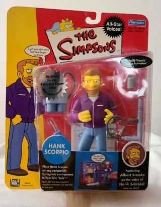 The Simpsons World Of Springfield Hank Scorpio Interactive Figure Playmates 2003