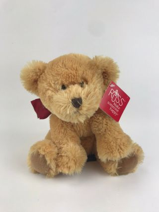 Russ 11 " Giles Plush Teddy Bear W/ Tags Tan Stuffed Animal Lovey