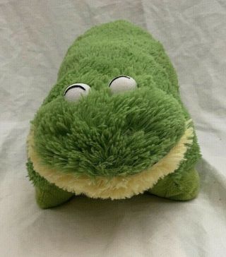 Pee Wee Pillow Pet Frog Plush Stuffed Animal Green Yellow 12 " X 11 " Soft