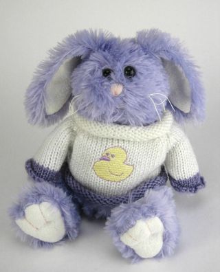 Animal Adventure Purple Lavendure Easter Bunny Rabbit Duck Sweater Plush Toy