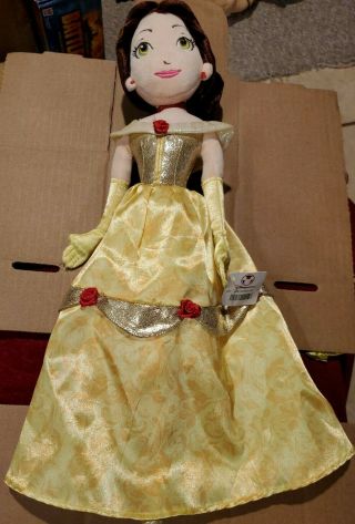 Disney Store Golden Belle Beauty And The Beast 16 " Plush Stuffed Doll With Tags