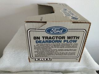1987 Ertl Ford 8N Tractor with Dearborn Plow 841 1:16 Made USA Special Edition 2