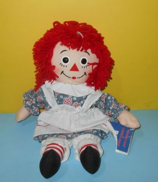 Kohls Cares Raggedy Ann 14” Plush Stuffed Doll Classic Flower Dress