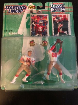 1997 Starting Lineup Classic Doubles Joe Montana And Jerry Rice.